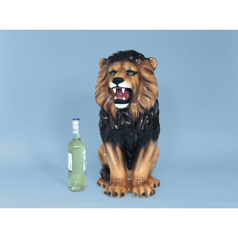 Large vintage Porcelain Lion Art Deco