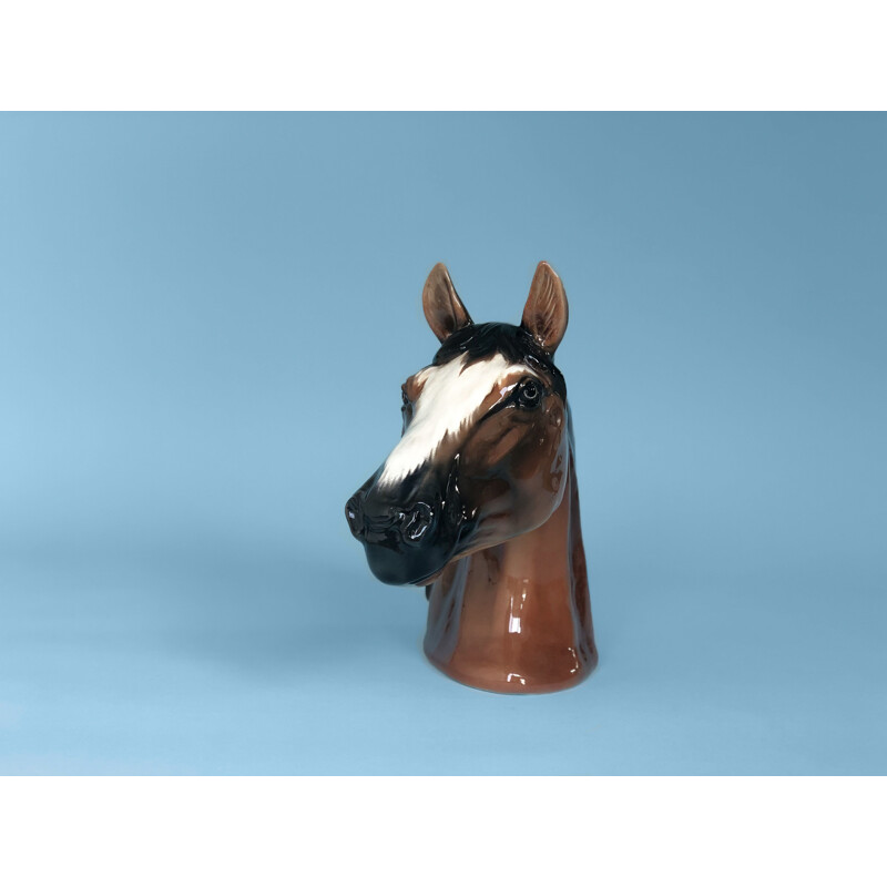 Vintage Porcelain Head of a Horse Italy 1974