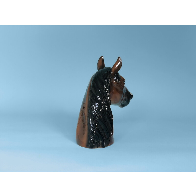 Vintage Porcelain Head of a Horse Italy 1974