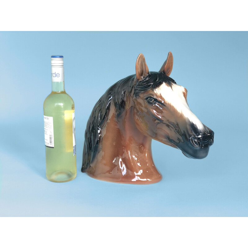 Vintage Porcelain Head of a Horse Italy 1974