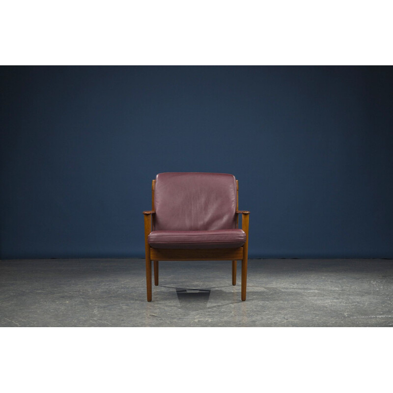 Vintage Model 56 Lounge Chair by Grete Jalk for P. Jeppesens, Danish 1960s