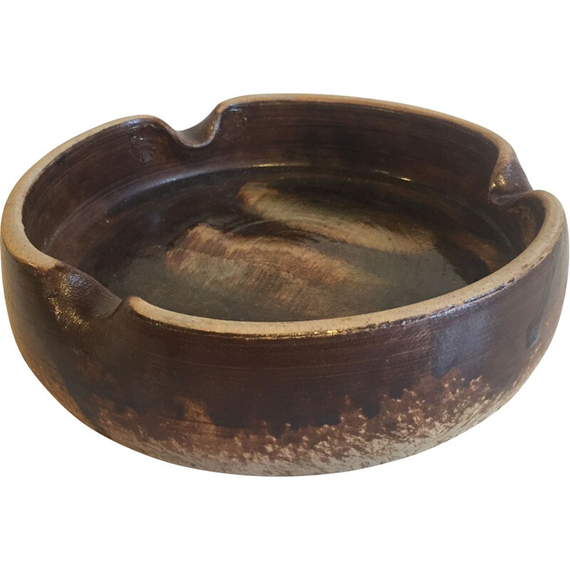 Large vintage ashtray in stoneware
