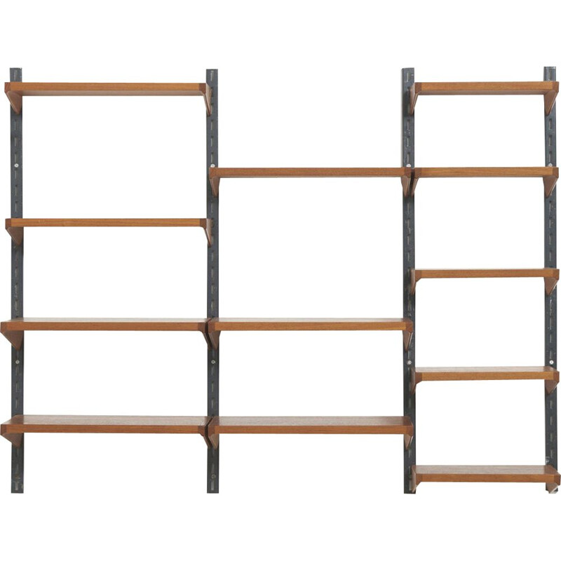 Vintage Wall Unit in Teak by Kai Kristiansen for Feldballes Møbelfabrik, Denmark 1960s