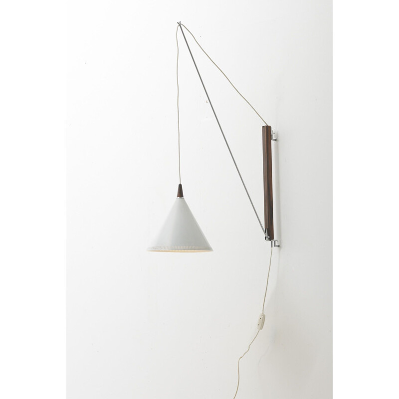 Vintage Swing Arm Wall Lamp by Willem Hagoort, Netherlands 1950s