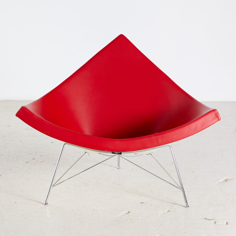 Vintage Red Coconut Chair by George Nelson for Vitra 1955