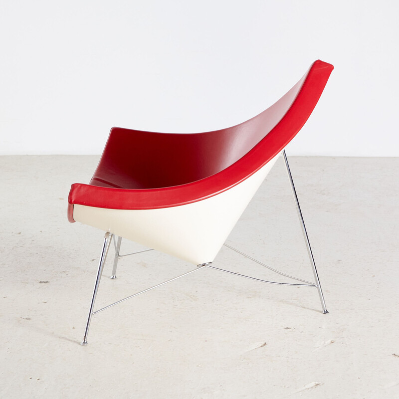 Sillón vintage rojo coco de George Nelson para Vitra 1955