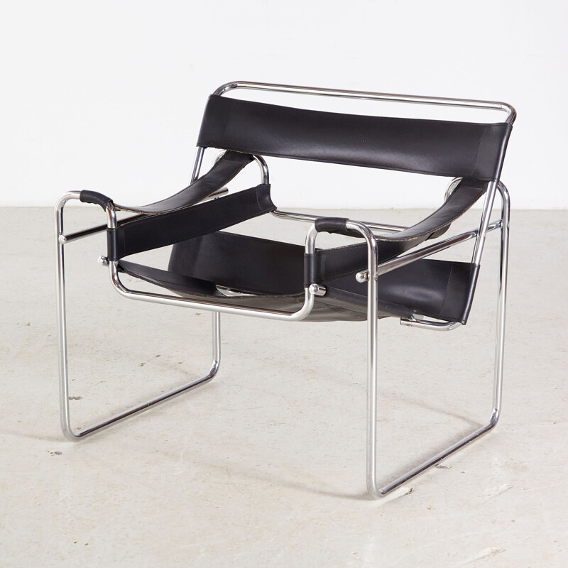 Vintage Bauhaus Tubular Lounge Chair 1950s