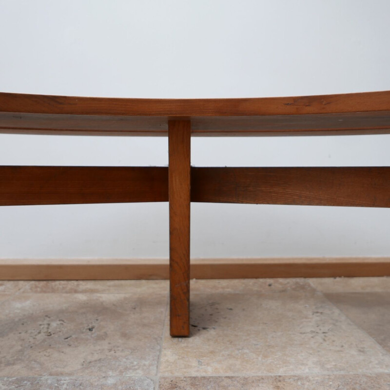 Pair of vintage S38 Elm Benches by Pierre Chapo, French 1970s