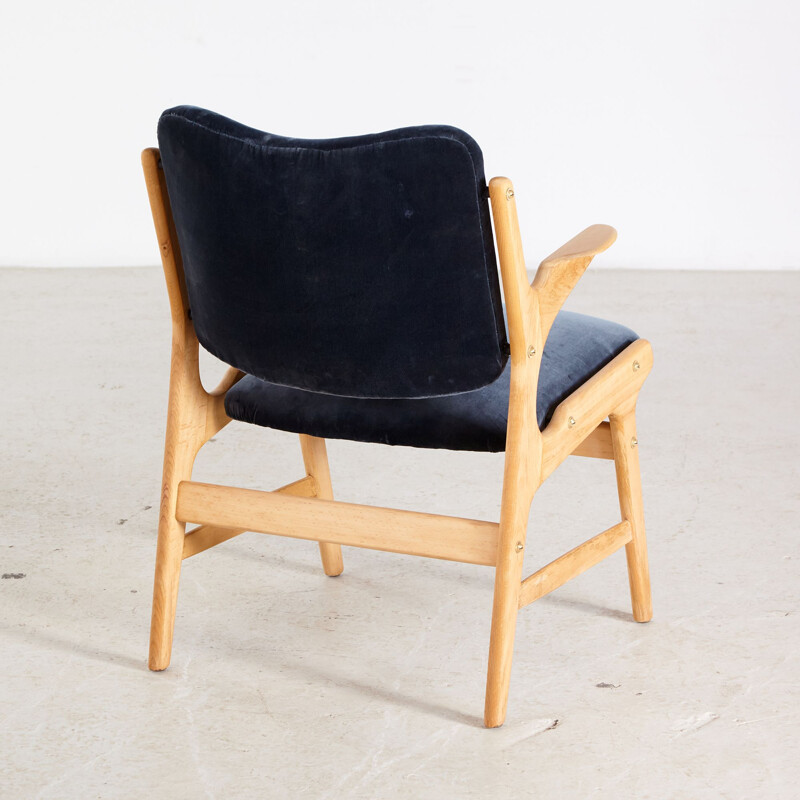 Vintage eikenhouten fauteuil van Arne Hovmand-Olsen voor A. R. Klingenberg