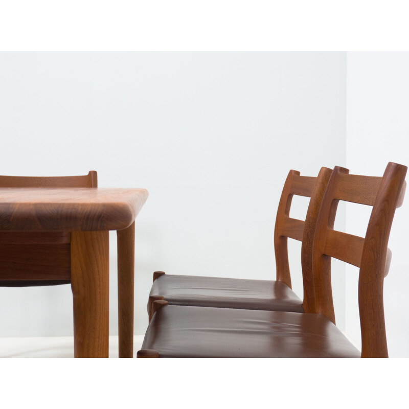 Vintage "Model 84" teak dining set by Niels Otto Moller & J.L. Moller Mobelfabrik, Denmark