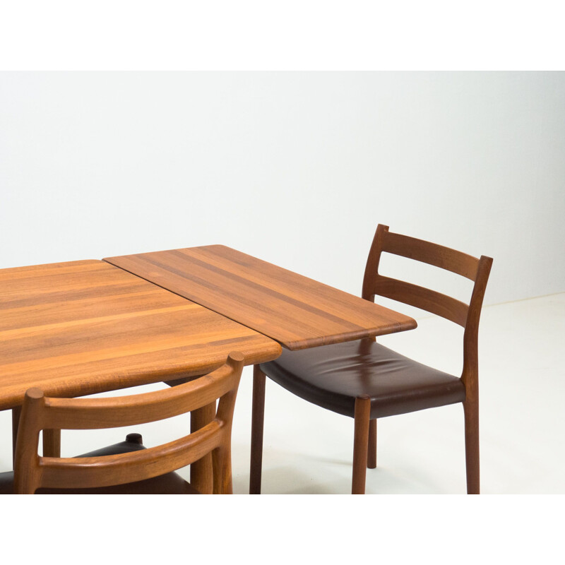 Vintage "Model 84" teak dining set by Niels Otto Moller & J.L. Moller Mobelfabrik, Denmark