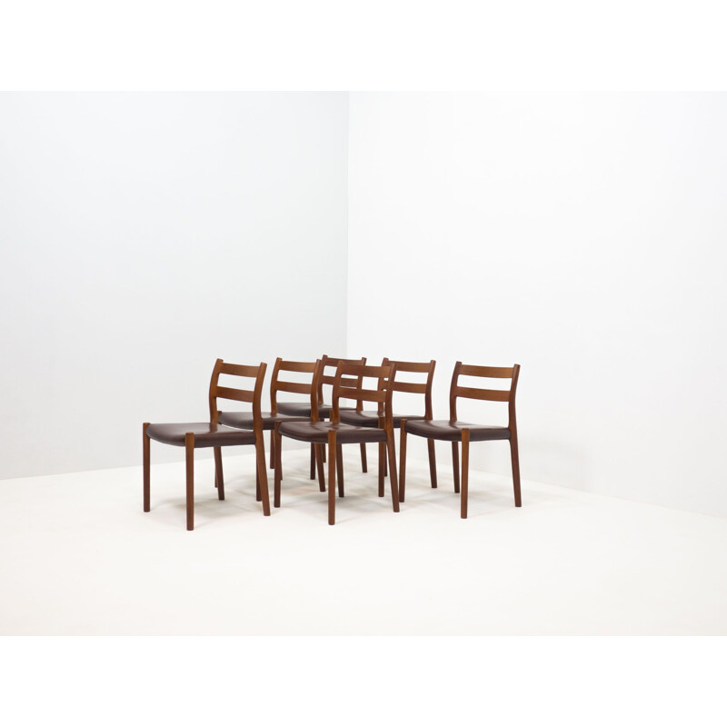 Vintage "Model 84" teak dining set by Niels Otto Moller & J.L. Moller Mobelfabrik, Denmark