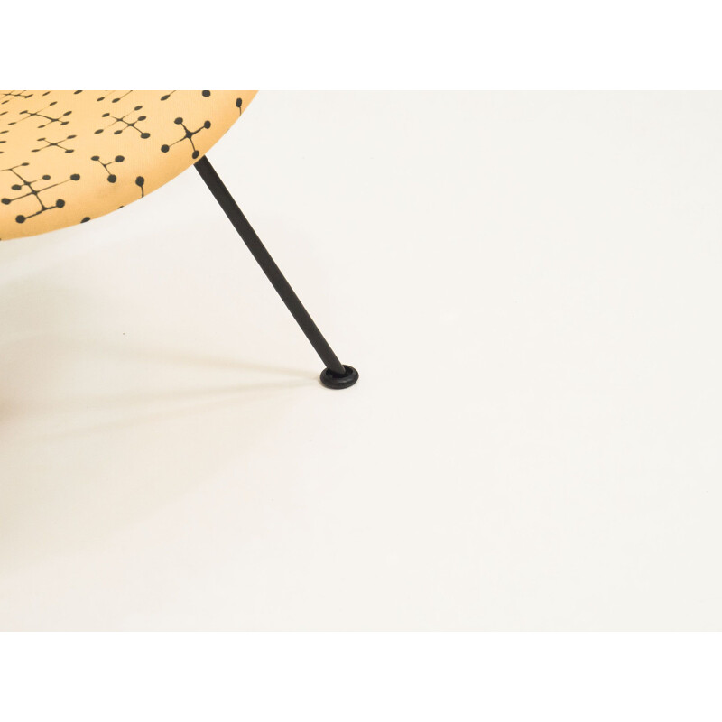 Vintage Artifort "Small Dot Pattern" Orange Slice lounge chair by Pierre Paulin & Charles and Ray Eames, Netherlands
