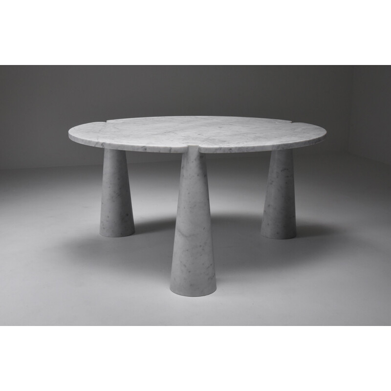 Vintage "Eros" Round Marble Dining Table by Angelo Mangiarotti 1970s