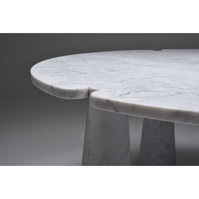 Vintage "Eros" Round Marble Dining Table by Angelo Mangiarotti 1970s