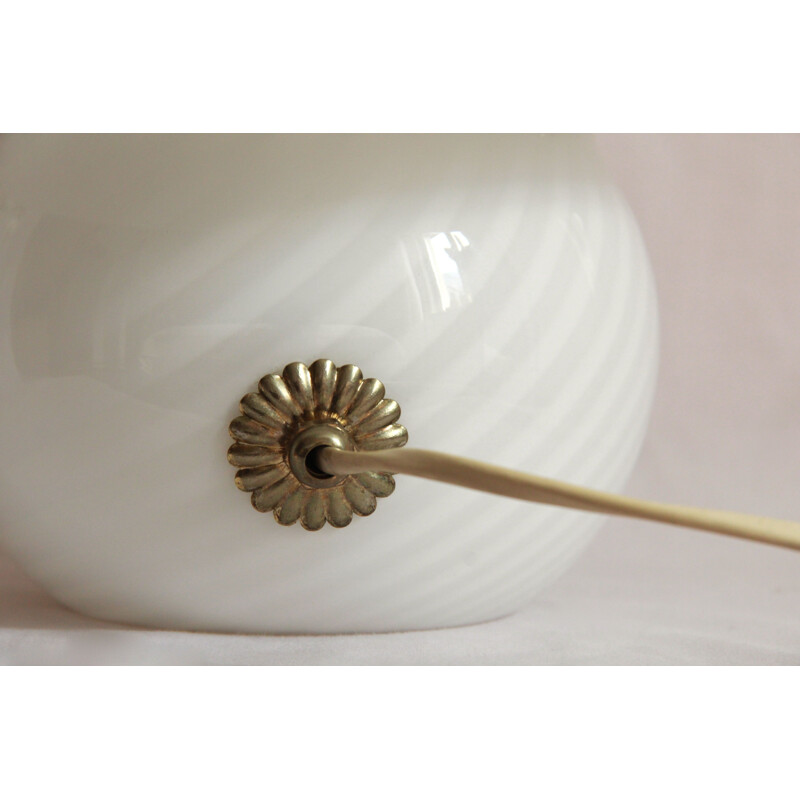 Vintage Bucaneve Swirl Murano Mushroom Lamp, Italy 1970s