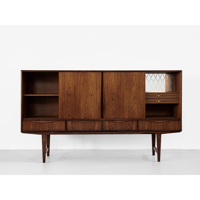 Vintage highboard in rosewood by E.W. Bach for Sejling Skabe, Danish 1960s