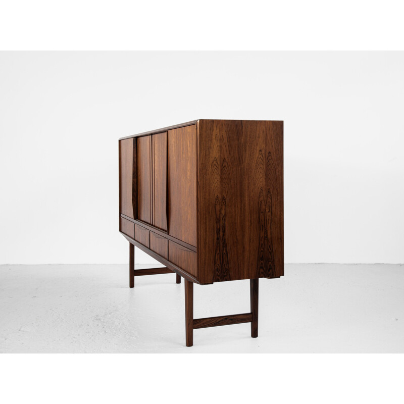 Vintage highboard in rosewood by E.W. Bach for Sejling Skabe, Danish 1960s