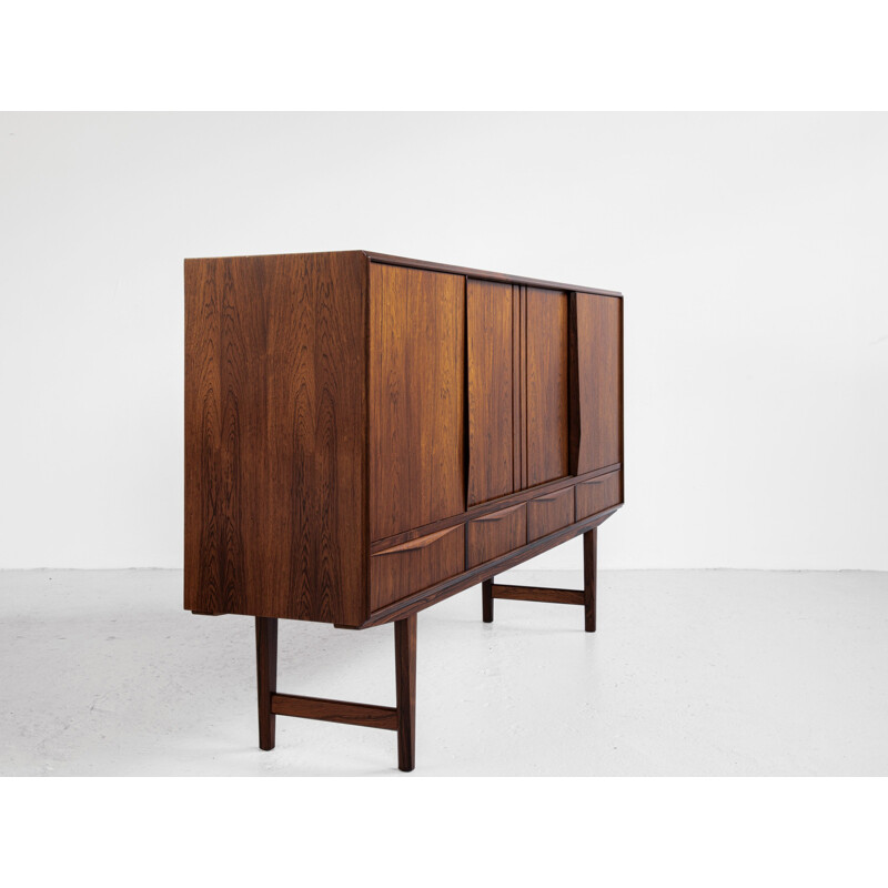 Vintage highboard in rosewood by E.W. Bach for Sejling Skabe, Danish 1960s