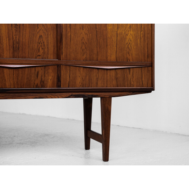 Vintage highboard in rosewood by E.W. Bach for Sejling Skabe, Danish 1960s