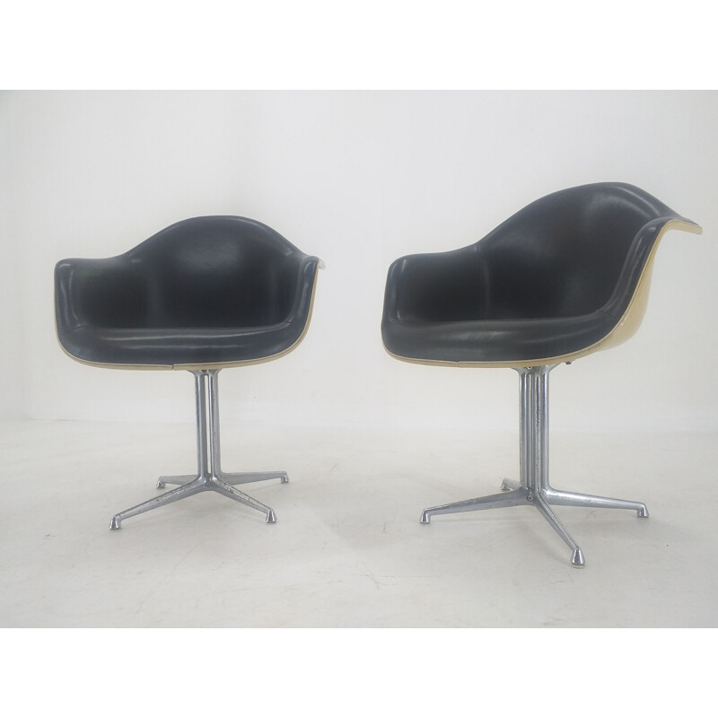 Paar vintage Herman Miller fauteuils van Charles en Ray Eames, 1960