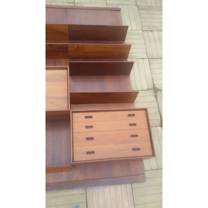 Wall unit in Rio rosewood, Poul CADOVIUS - 1960s