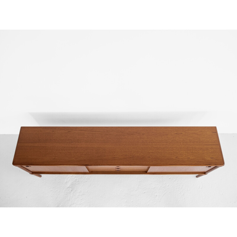 Vintage sideboard in teak by HW Klein for Bramin with square handle, Danish 1960s