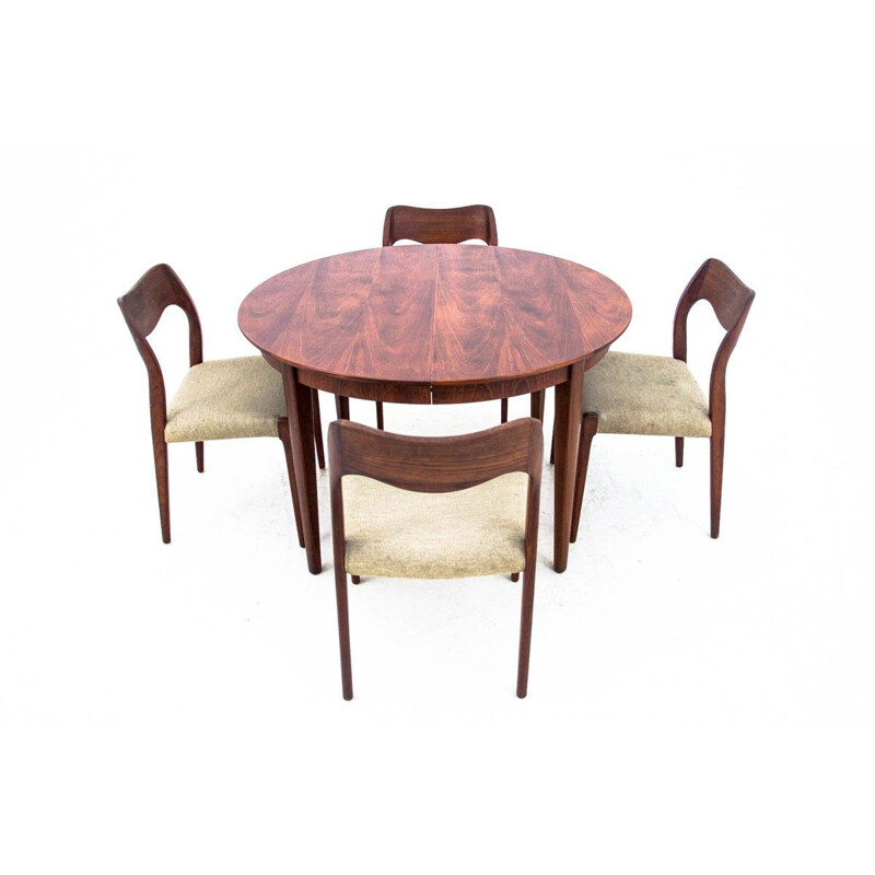 Vintage dining set by N.O.Moller, Denmark 1960