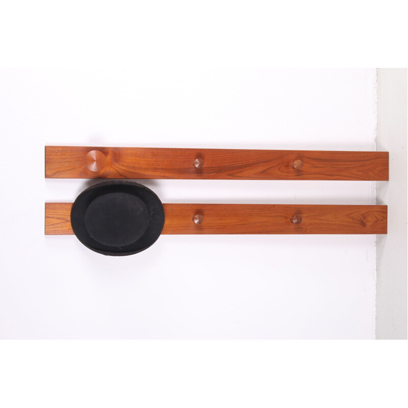 Pair of vintage teak wall hooks by Aksel Kjersgaard for Odder Mobler