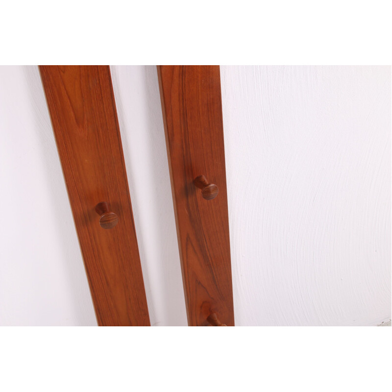 Pair of vintage teak wall hooks by Aksel Kjersgaard for Odder Mobler