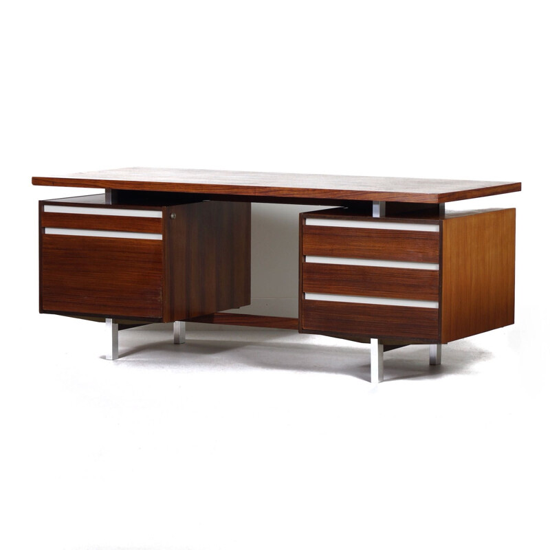 Vintage rosewood desk by Kho Liang Ie for Fristho 1956