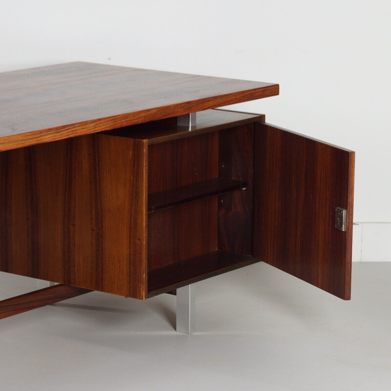 Vintage rosewood desk by Kho Liang Ie for Fristho 1956