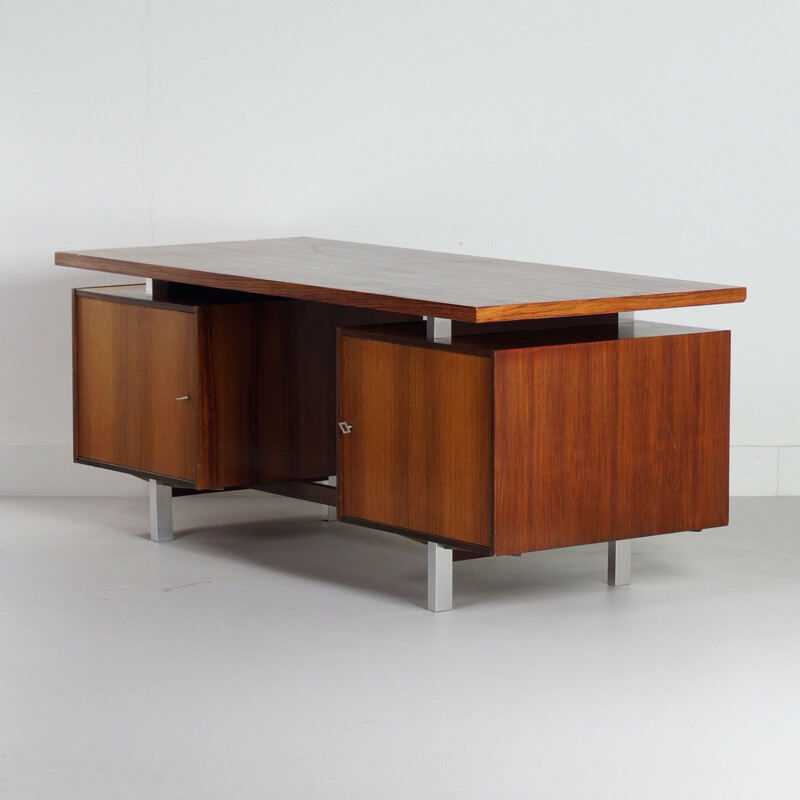 Vintage rosewood desk by Kho Liang Ie for Fristho 1956