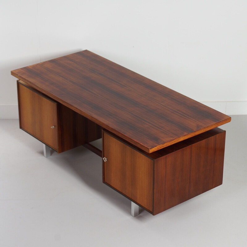 Vintage rosewood desk by Kho Liang Ie for Fristho 1956