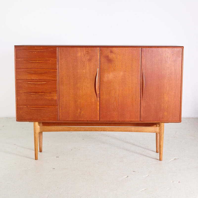 Credenza vintage in teak di Henry Rosengren Hansen per Brande Mobelindustri, Danimarca 1960