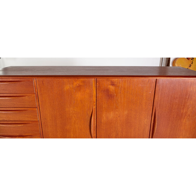 Credenza vintage in teak di Henry Rosengren Hansen per Brande Mobelindustri, Danimarca 1960