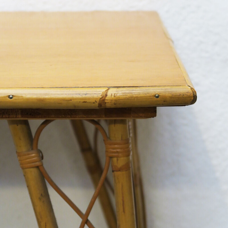 Vintage rattan console 1960