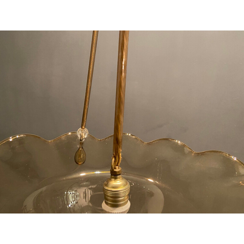 Suspensión de cristal de Murano vintage de Paolo Venini 1950
