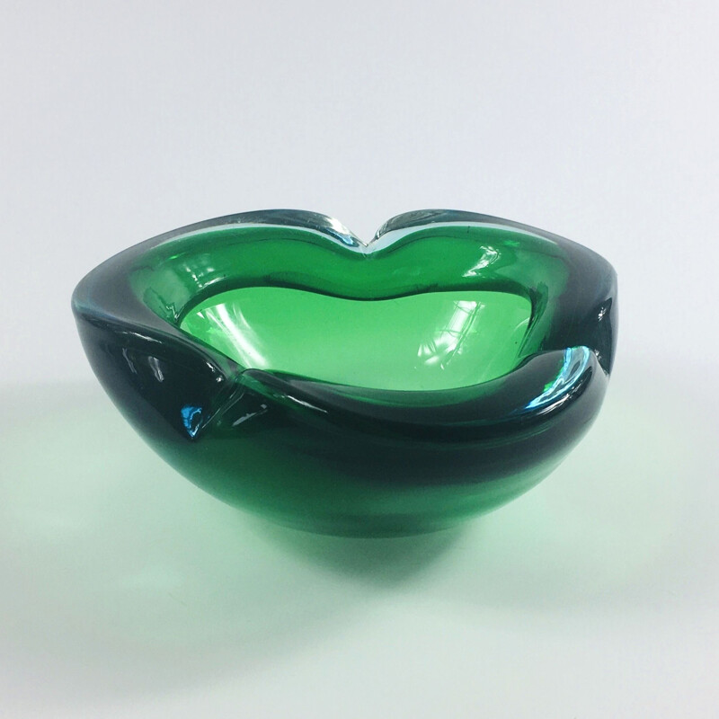 Vintage Murano Sommerso Glass Bowl by Flavio Poli 1960s