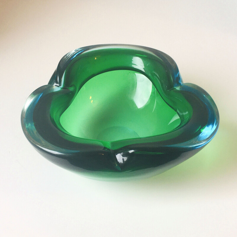 Vintage Murano Sommerso Glass Bowl by Flavio Poli 1960s