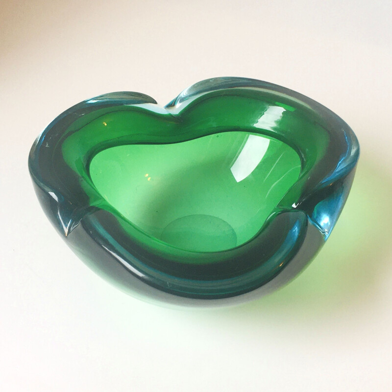 Vintage Murano Sommerso Glass Bowl by Flavio Poli 1960s