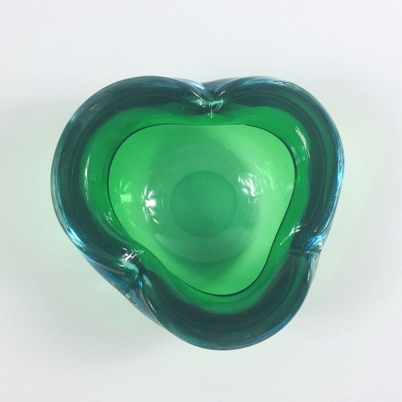 Vintage Murano Sommerso Glass Bowl by Flavio Poli 1960s