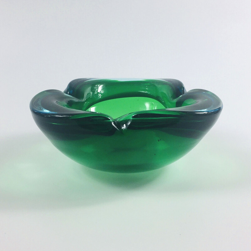 Vintage Murano Sommerso Glass Bowl by Flavio Poli 1960s