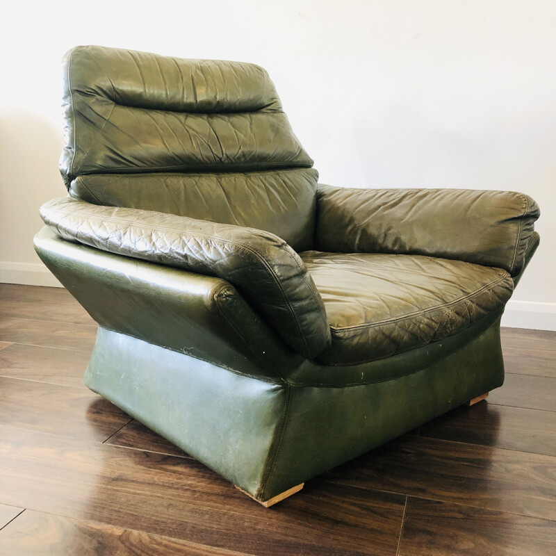 Pareja de sillones de cuero vintage de Gimson y Slater, 1970