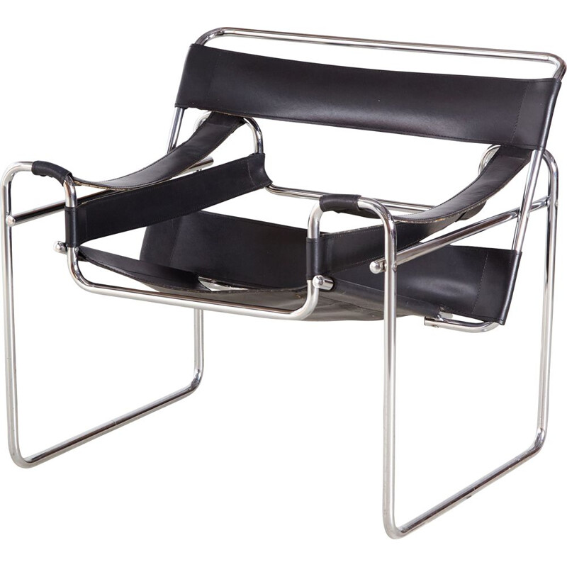 Vintage Bauhaus Tubular Lounge Chair 1950s
