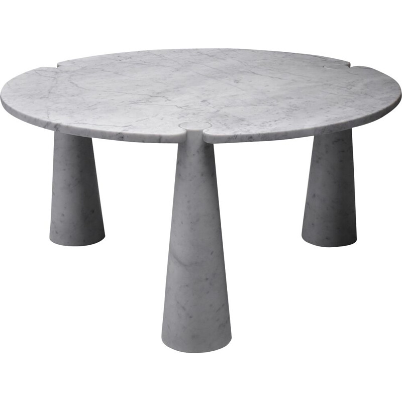 Vintage "Eros" Round Marble Dining Table by Angelo Mangiarotti 1970s