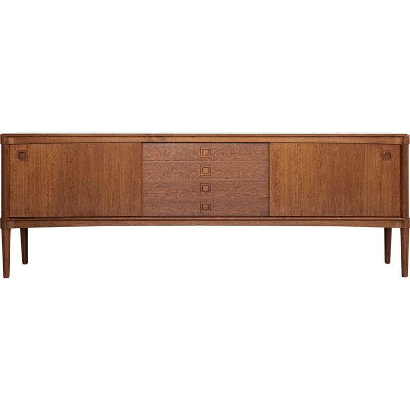 Vintage sideboard in teak by HW Klein for Bramin with square handle, Danish 1960s