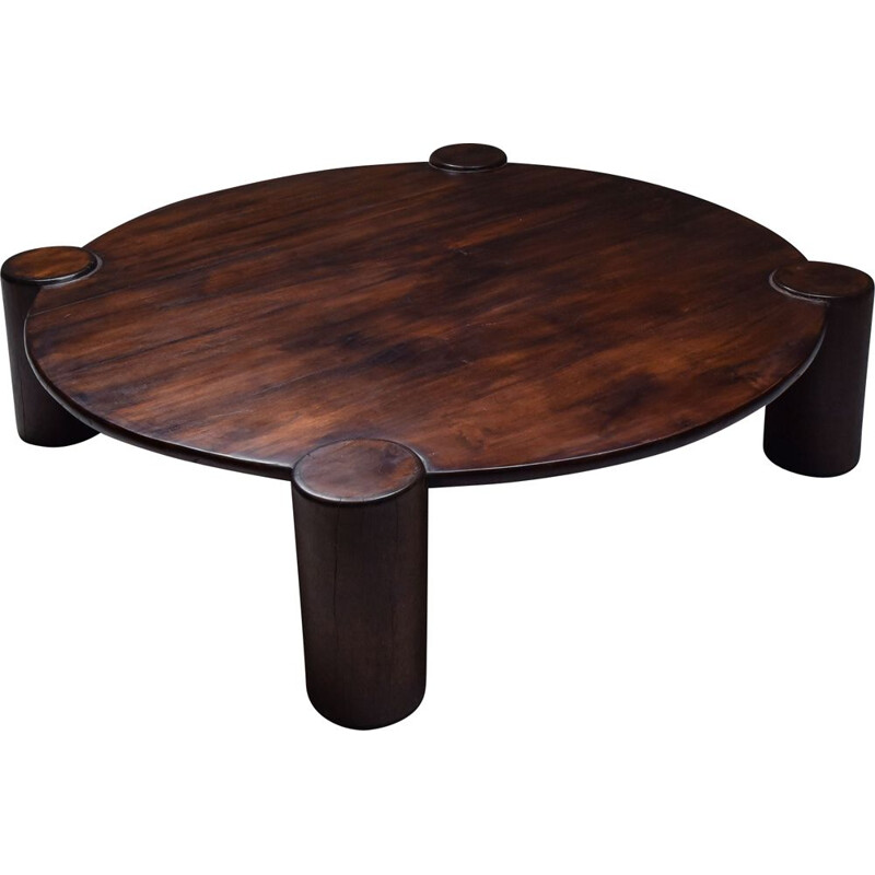 Vintage modern large round coffee tablek, Brazilian 1960s