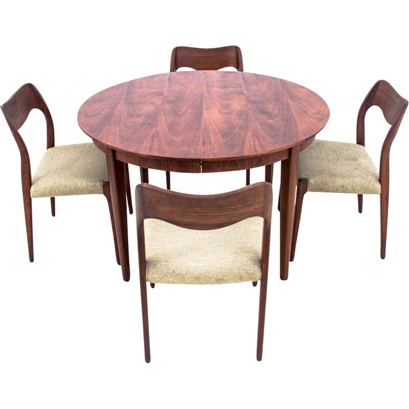 Vintage dining set by N.O.Moller, Denmark 1960