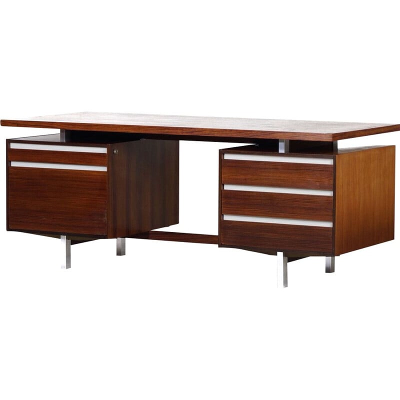 Vintage rosewood desk by Kho Liang Ie for Fristho 1956